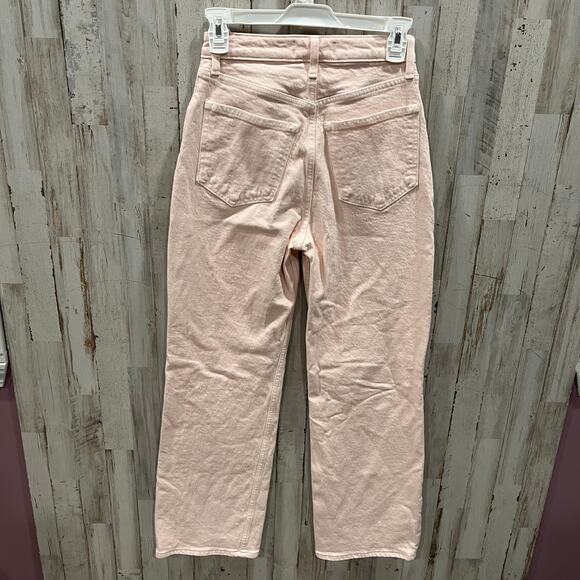 Abercrombie & Fitch Pink Curve Love 90s Relaxed Jean High Rise Size 00/24 SHORT - Picture 5 of 8